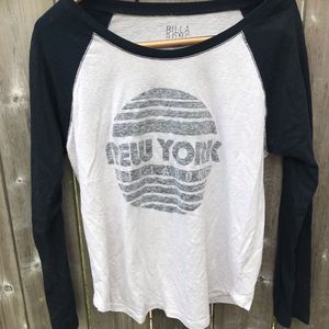 Billabong NYC baseball style long sleeve
